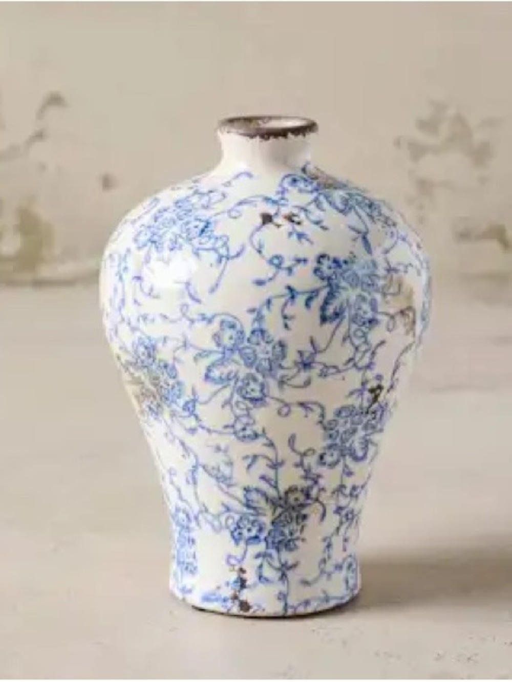 Blue Garden Baluster Vase